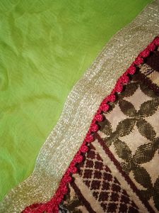 Punjabi Suit With Dupatta Parrot And Pink Combinat