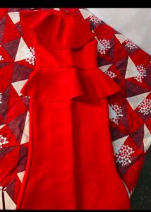 Stunning Red Peplum Dress