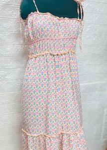 Floral Midi Sundress For Medium To Large Size