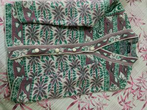 Patterned Knit Cardigan