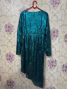 Sequin Emerald Green Party Dress