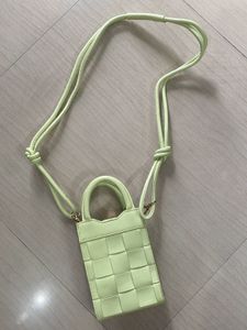 Lime Green Woven Mini Bag