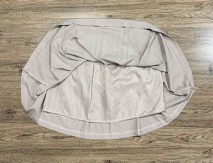 Pleated light Beige Mini Skirt.