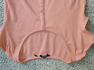 Cute Pink Ribbed Crop Top