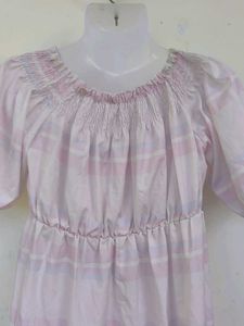 White &amp; Pink Checkered Dress