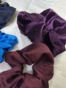 Satin hair bands for woman, multicolour