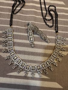 Ad Mangalsutra With Earrings