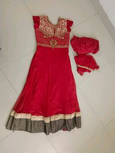 Red Anarkali