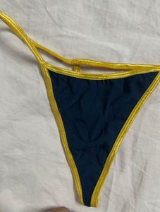 Navy &amp; Gold Thong