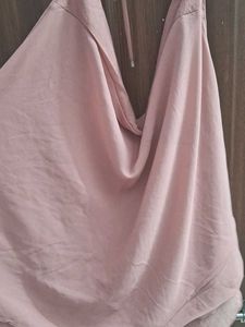 Cowl Neck Tie Up Wrap Top