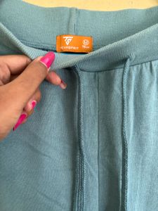 Teal Joggers with Stripes