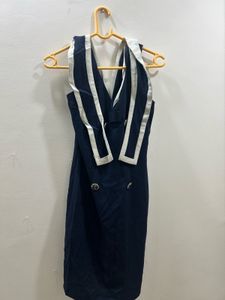 Chic Navy & White Dress