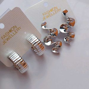 Combo Of 2 Silver Earring