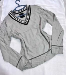 🎁Buy1 Get1 Free Gray V-Neck Long Sleeve Sweater C