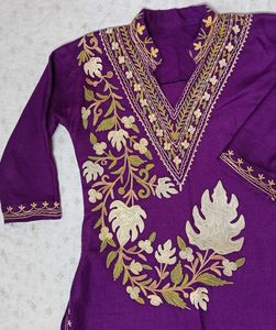 Purple Kashmiri Kurta