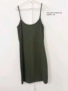 Olive Green Slip Dress