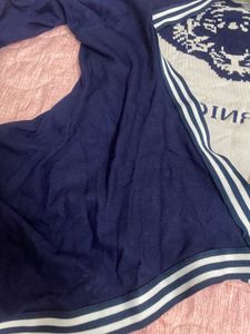 Printed Jacket In Blue Colour