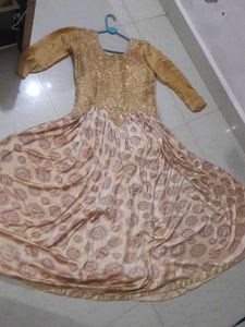 Gold Embroidered Maxi Dress