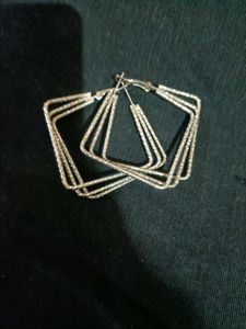 Silver Multi-layered Hoop Earrings