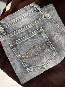 Low Waist Bootcut Jeans Grey