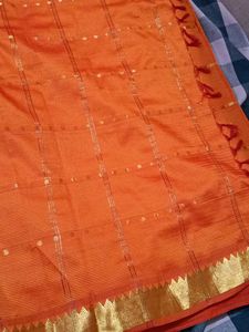 Orange &amp; Gold Sari Traditional Saree