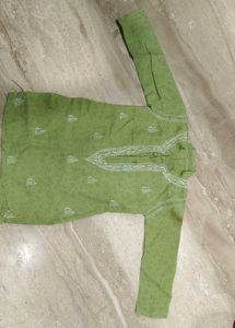 Green Embroidered Kurta(mens)