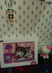 A Cute Photo Frame Of Kuromi Bead Painting 😍💗