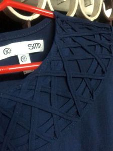 Navy Blue Long Sleeve Blouse/top