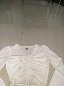 White Long Sleeve Top
