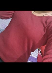 Stylish Maroon Fitted Top