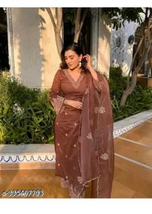 Elegant chocolate kurta Set