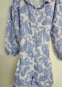 Paisley Print Shirt Dress