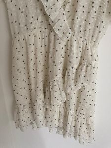 Zara Polka Dot Ruffle Mini Dress - Medium size