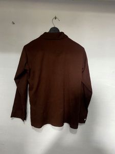 Brown Button-Down Shirt