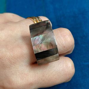 Abalone shell statment ring