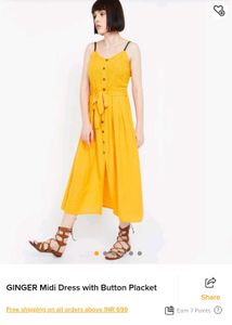 Mustard Yellow Midi Dress