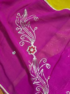 Colorful Embroidered Saree