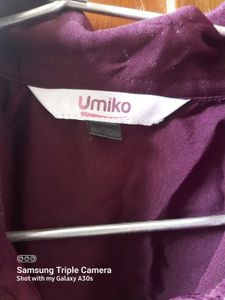 Purple Belted Shirt Dress