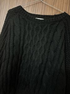 Chic Black Knit Sweater
