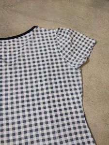Gingham Print Top