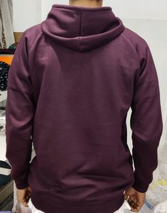 SOLID COLOR FLEECE ZIPPER  HOODIE