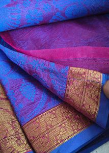 Elegant Purple &amp; Gold Saree