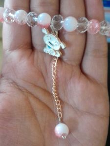 Beaded Bracelet with Dog Charm