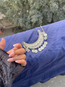 Silver Crescent Necklace