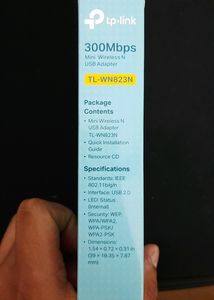 300 Mbps Mini Wireless N USB Adapter TL-WN823N