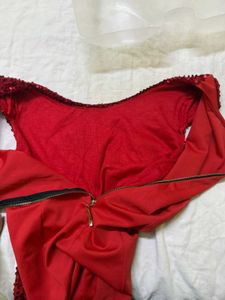 Red Sequin Party Dress