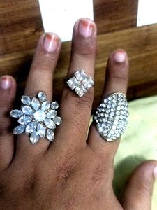 Rhinestone Ring Set