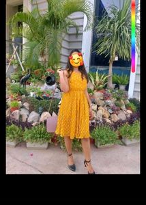 Beautiful Mustard Midi Dress