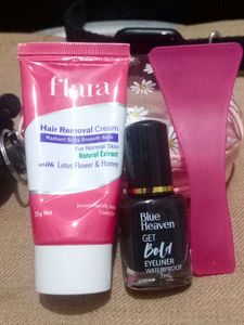 Flara Hair Removal Cream &amp; Blue Heaven Eyeliner