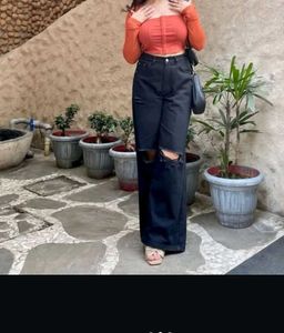 H&amp;m Black Baggy Jeans
